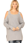 Round neck Dolman Hi-Lo Top Heather Gray - Pack of 6