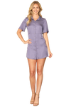 Lavender Short Sleeve Button Down Mini Dress - Pack of 5