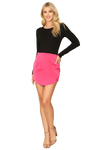 Hot Pink Curve Hem Mini Skirt - Pack of 5