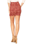 Brick Salmon Floral Shirred Skirt - Pack of 5
