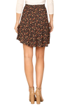 Black Orange Side Tie Floral Skirt - Pack of 5
