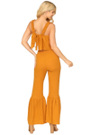 Mustard Ruffle Strap Flowy Crop Top - Pack of 5