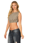 Black Ruched Drawstring Halter Bralette Top - Pack of 5