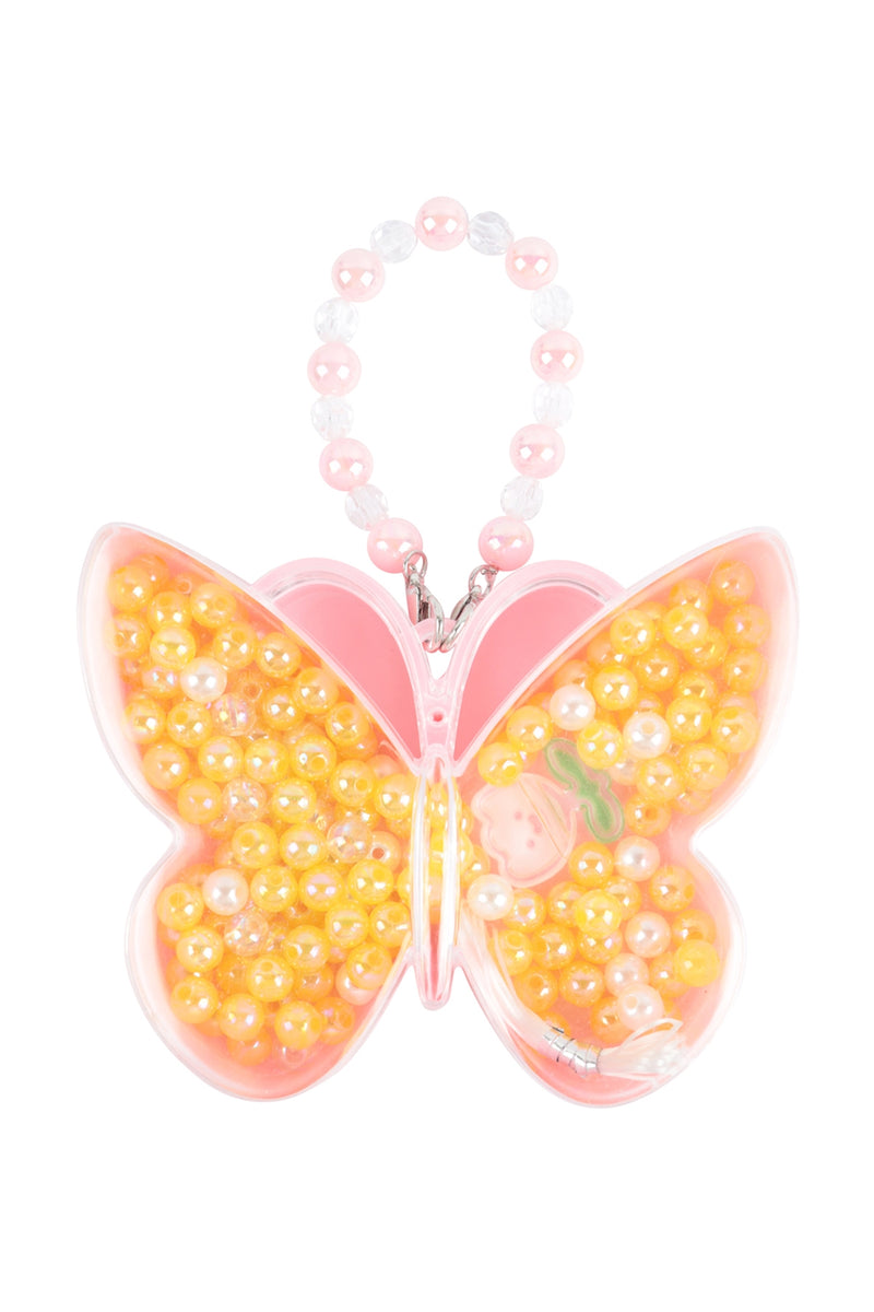 DIY Butterfly Necklace or Bracelet Pearl Beads Handcrafted Toy Jewelry Multicolor - Pack of 6