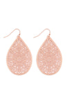 Hammered Texture Teardrop CCB Earrings Gold - Pack of 6