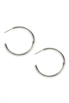 Silver Clear Long Teardrop Rhinestone Earrings - Pack of 6