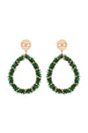 Rondelle Beads Round Post Earrings Hematite - Pack of 6
