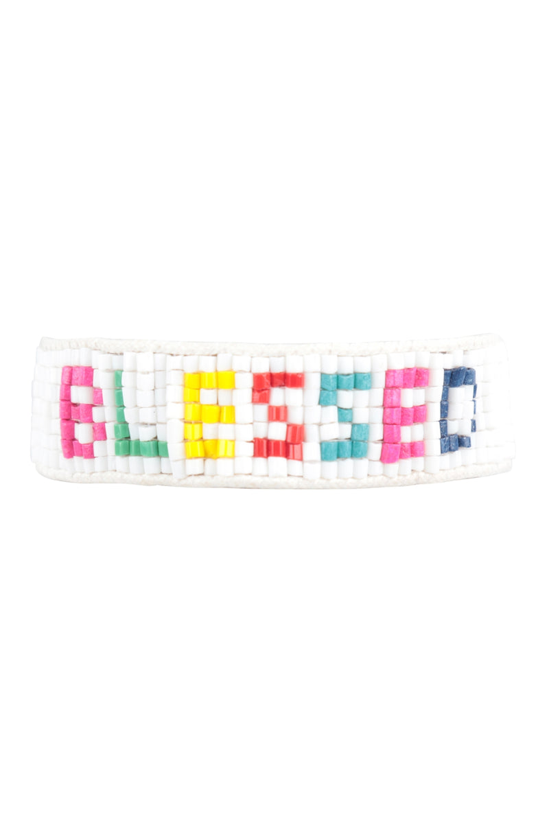 Blessed Seed Beads Pull Tie Bracelet Multicolor - Pack of 6