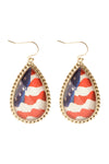Western Boots Seed Bead Drop Earrings Red Blue - Pack of 6