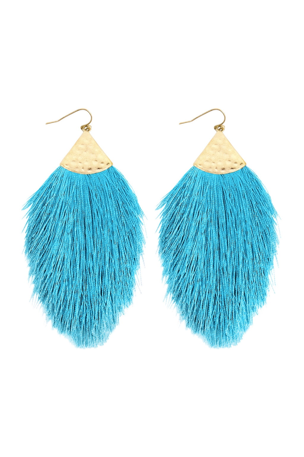 Blue Tassel Drop Earrings - Pack of 6