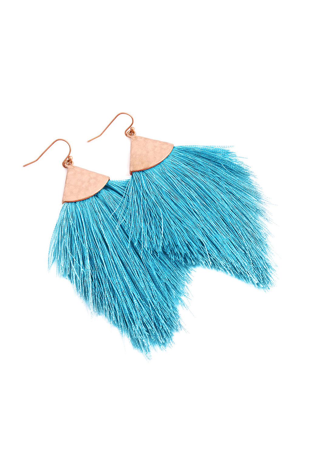 Blue Tassel Drop Earrings - Pack of 6