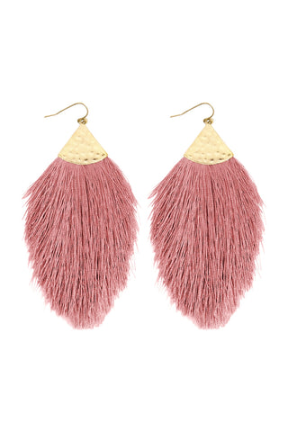Pink Pinched Teardrop Hook Drop Earrings - Pack of 6