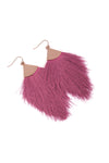 Dusty Purple Tassel Drop Earrings - Pack of 6