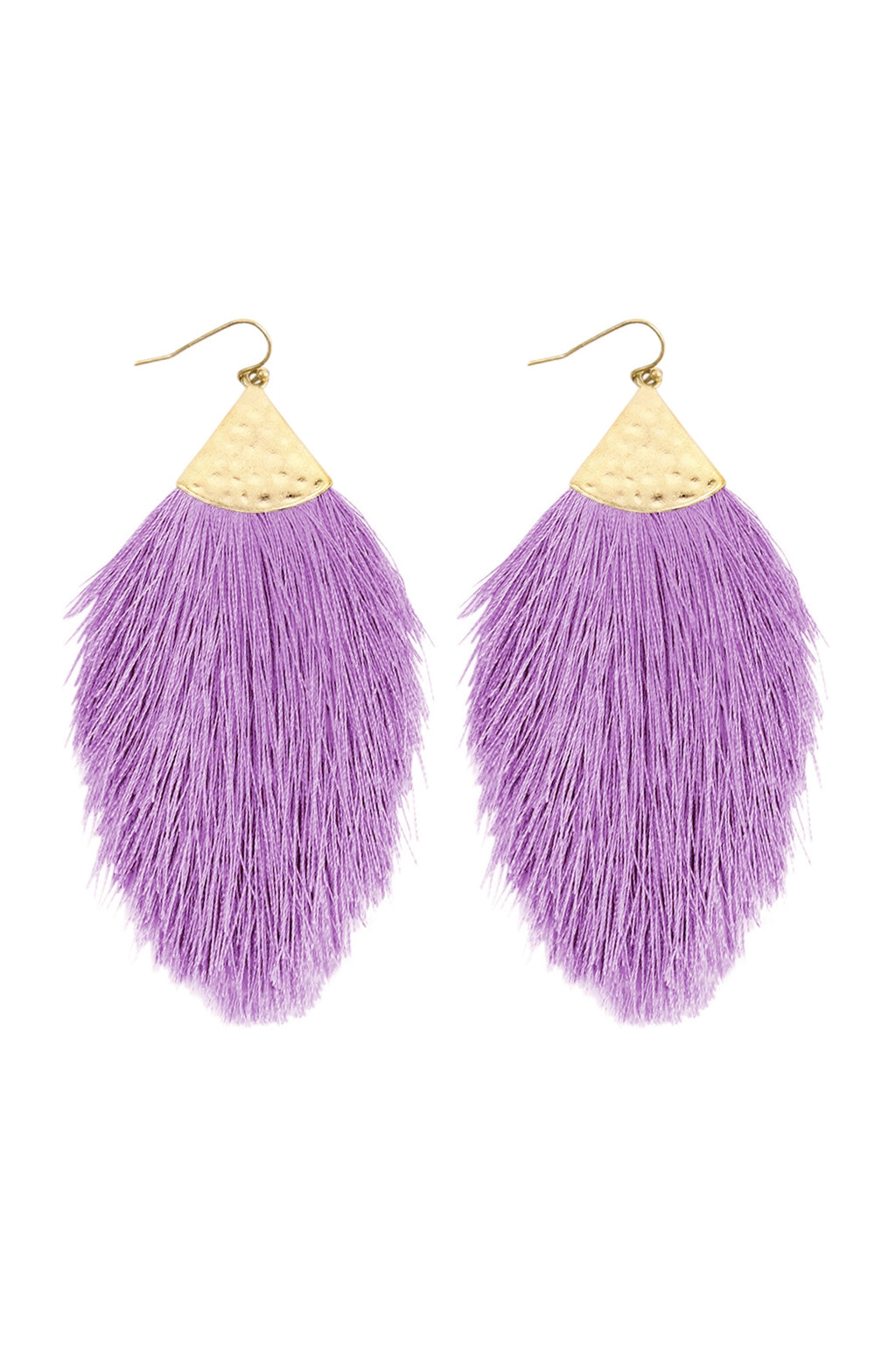 Lavender Tassel Drop Earrings - Pack of 6