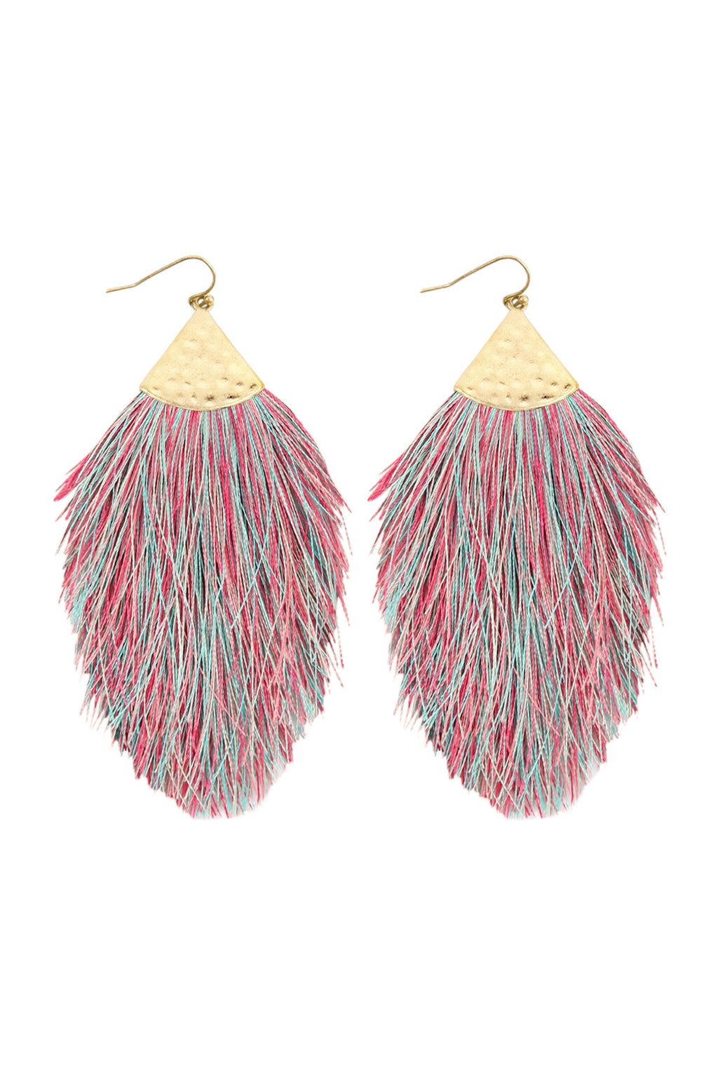 Multicolor Tassel Drop Earrings - Pack of 6