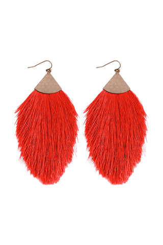 Western Boots Seed Bead Drop Earrings Red Blue - Pack of 6