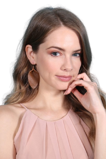 Brown Pinched Teardrop Hook Drop Earrings - Pack of 6