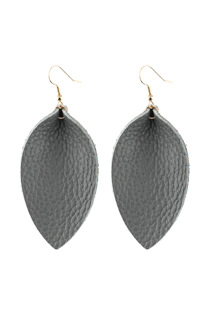 Gray Pinched Teardrop Hook Drop Earrings - Pack of 6