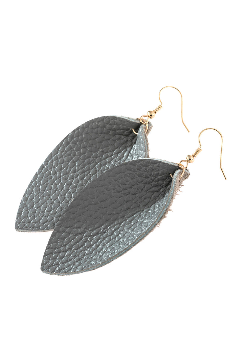 Gray Pinched Teardrop Hook Drop Earrings - Pack of 6