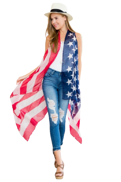 American Flag Cardigan - Pack of 6