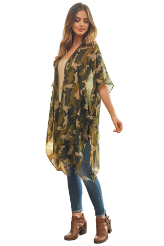 Women Pull Over Color-Blocked Poncho Beige - Pack of 6