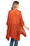 Crochet Mesh Kimono Cardigan Brick - Pack of 6