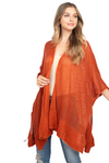 Zigzag Pompom Palmer Kimono Rust - Pack of 6