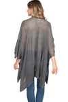 Crochet Mesh Kimono Cardigan Gray - Pack of 6