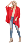 Button Down Chest Pockets Long Sleeve Top Red - Pack of 6