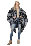 Women Pull Over Color-Blocked Poncho Beige - Pack of 6