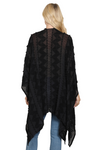 Zigzag Pompom Palmer Kimono Black - Pack of 6