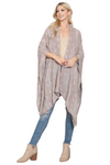 Women Pull Over Color-Blocked Poncho Beige - Pack of 6