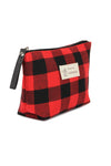 Red Plaid Zipper Cosmetic Bag - Pack of 6