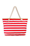 Mixed Color Straw Bag with Zipper Closure Red - Pack of 6