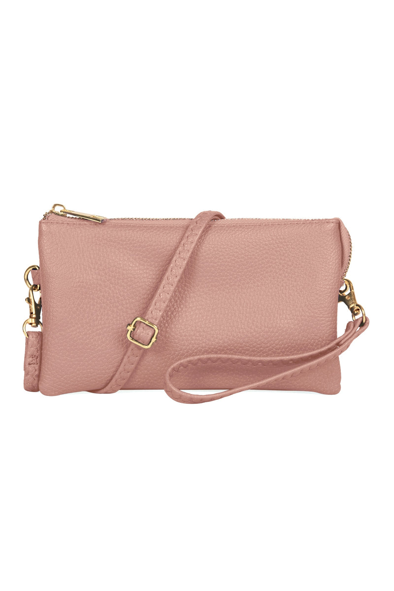 Leather Crossbody Bag with Wristlet Blush - Pack of 6