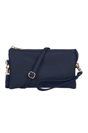 Leather Crossbody Bag with Wristlet Navy - Pack of 6