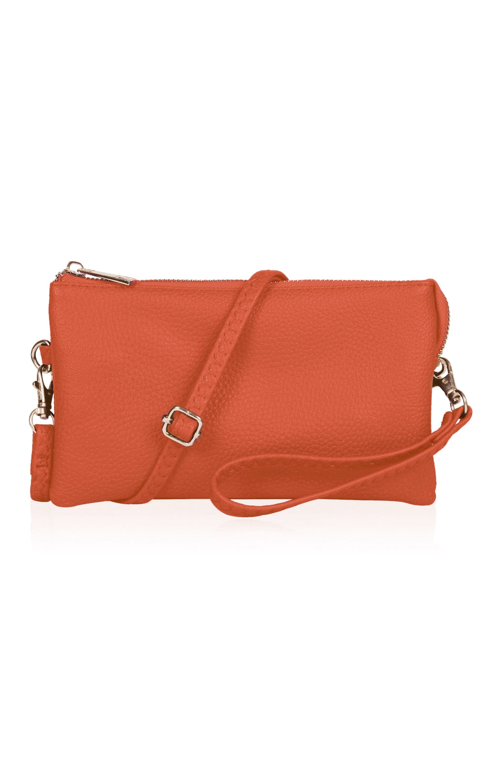 Leather Crossbody Bag with Wristlet Orange - Pack of 6