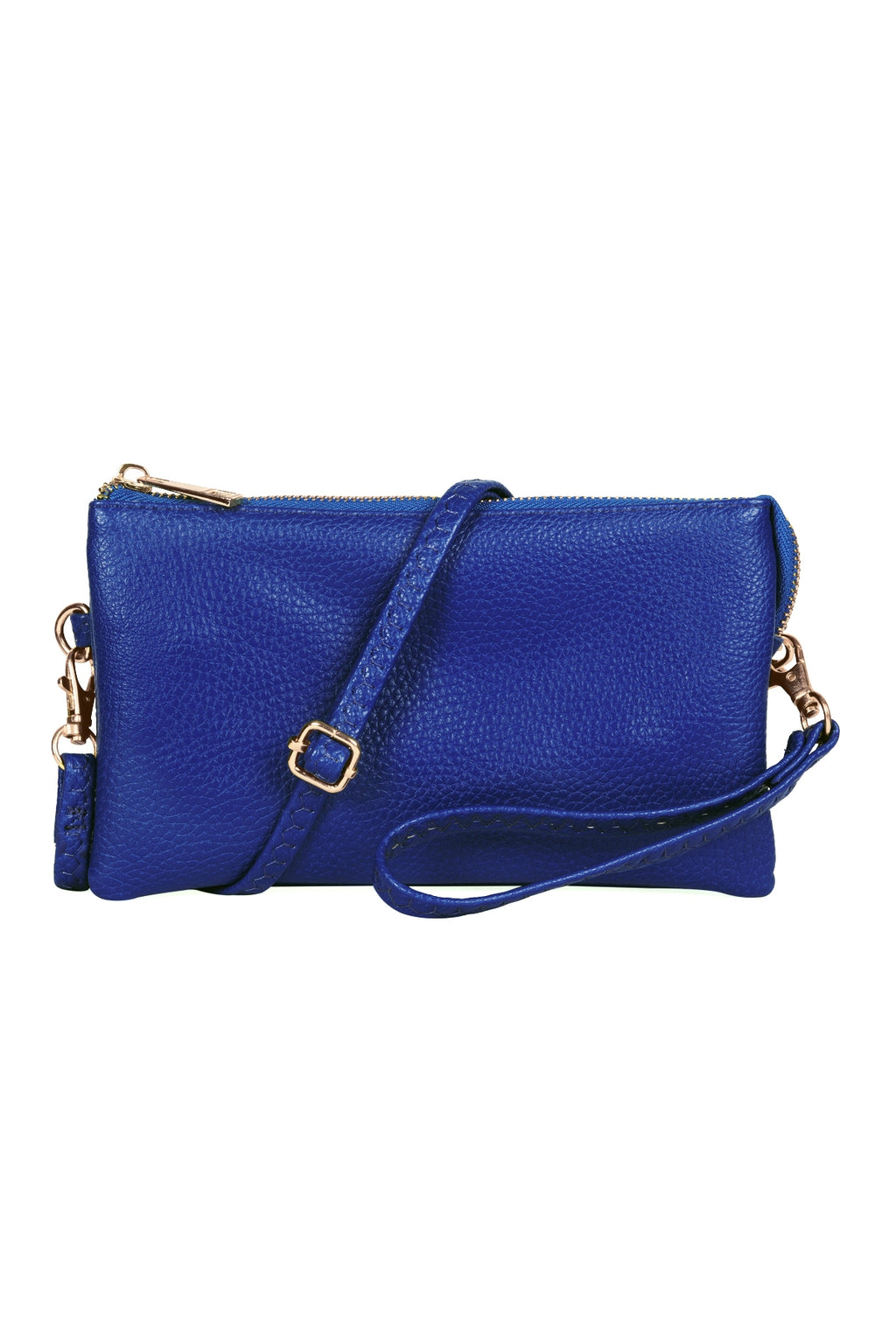 Leather Crossbody Bag with Wristlet Royal Blue - Pack of 6