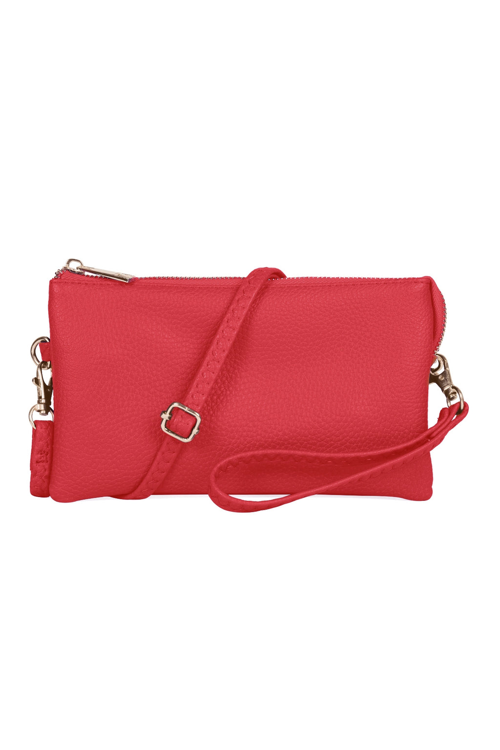 Leather Crossbody Bag with Wristlet Red - Pack of 6