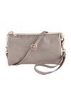 Leather Crossbody Bag with Wristlet Silver - Pack of 6