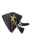 Pyramid Shape Leather Wristlet Bag Black - Pack of 6