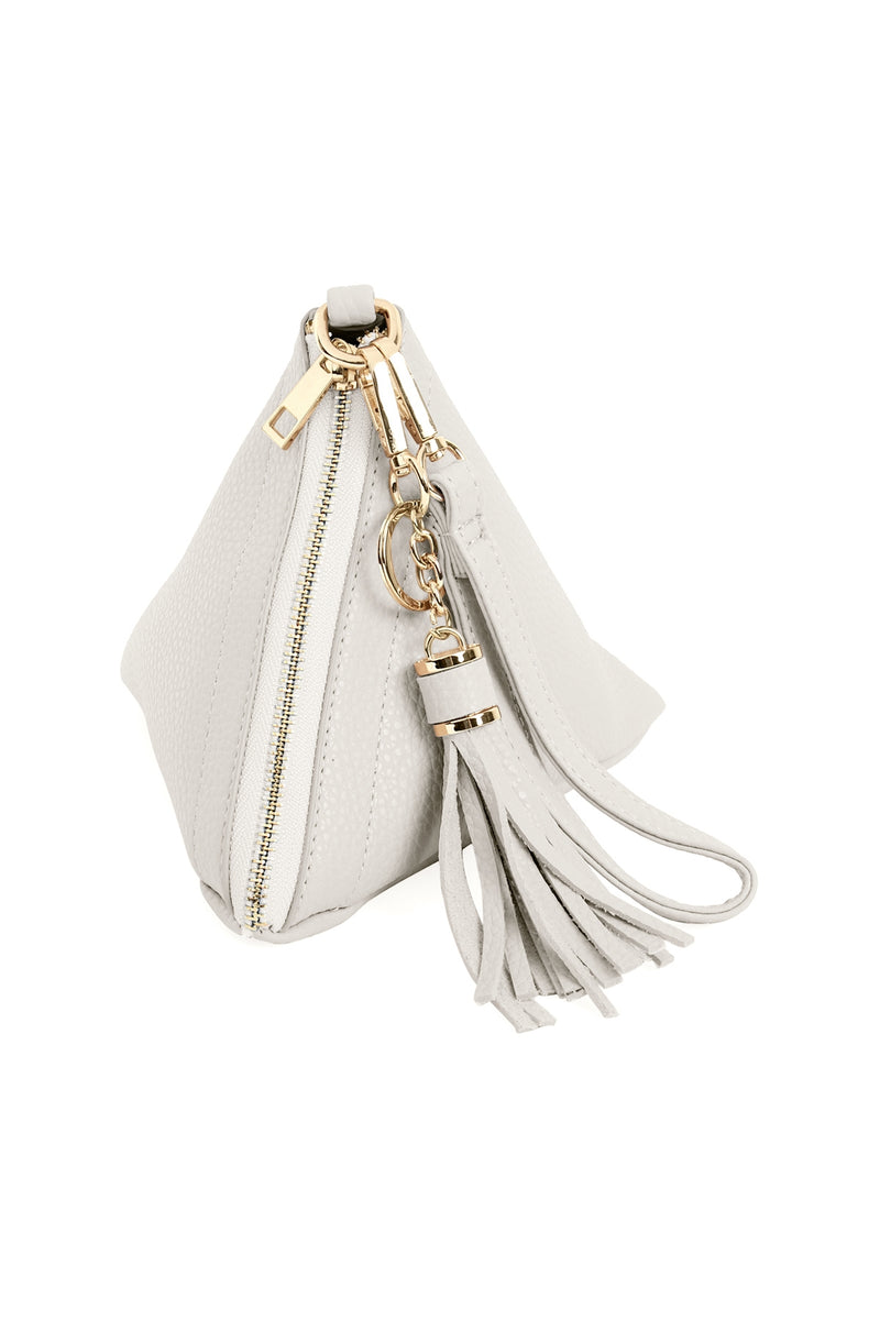 Pyramid Shape Leather Wristlet Bag Ivory - Pack of 6