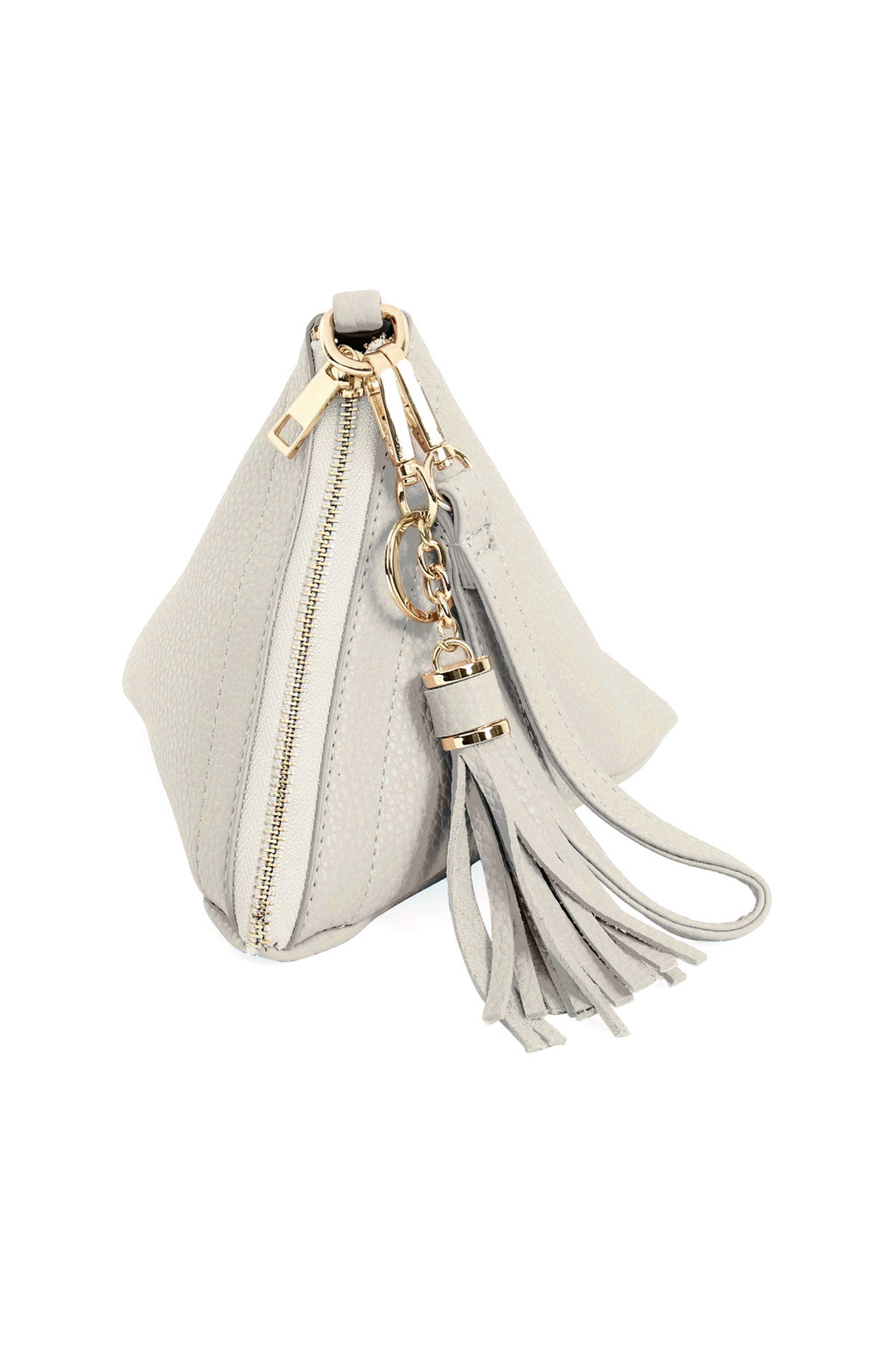 Pyramid Shape Leather Wristlet Bag Light Grey - Pack of 6