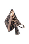 Pyramid Shape Leather Wristlet Bag Leopard - Pack of 6
