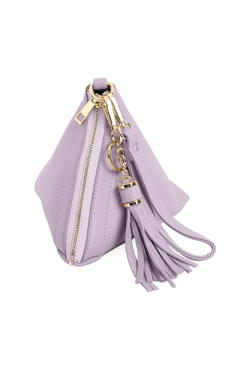 Pyramid Shape Leather Wristlet Bag Light Purple - Pack of 6