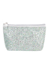 Glitter Cosmetic Pouch Bag White - Pack of 6