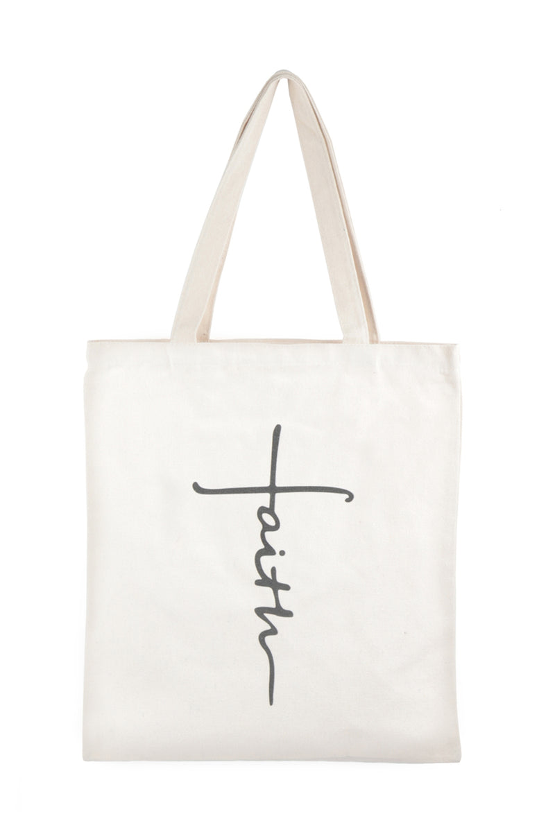 Faith Print Tote Bag - Pack of 6