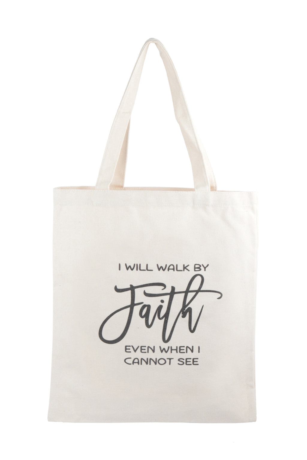 I Will Walk By Faith Print Tote Bag - Pack of 6