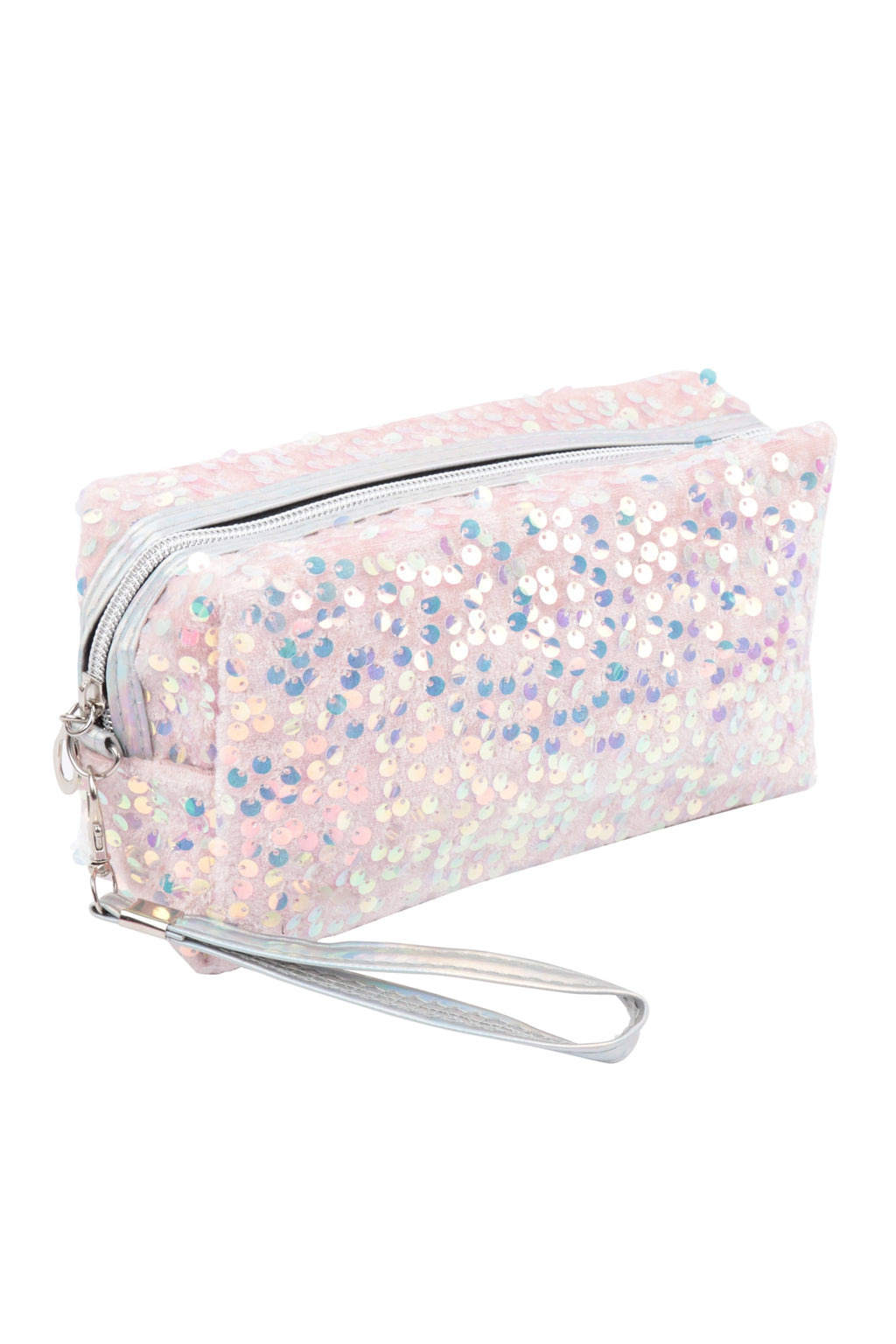 Sequin Glitter Cosmetic Pouch Pink - Pack of 6