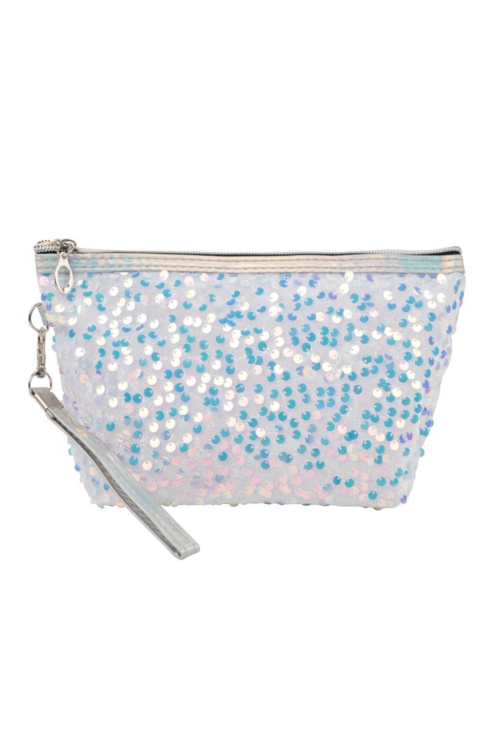 Sequin Glitter Cosmetic Pouch White - Pack of 6